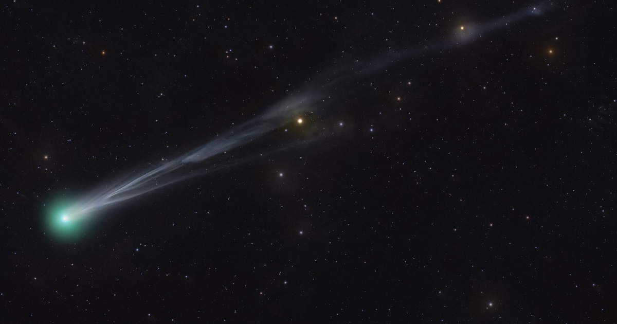 Two greenish comets are streaking across the night sky this month
